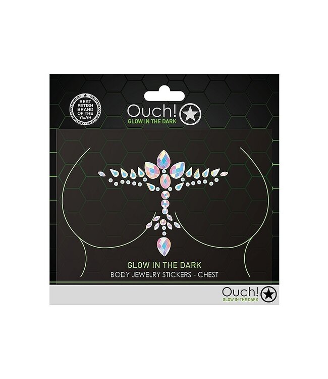 Ouch! Glow in the Dark Luminous Glitter Body Jewelry Stickers for Instant Glamour