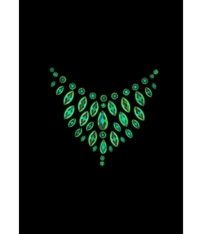 Ouch! Glow in the Dark Glitter & Glow Body Jewellery Stickers for a Dazzling Chest Shine