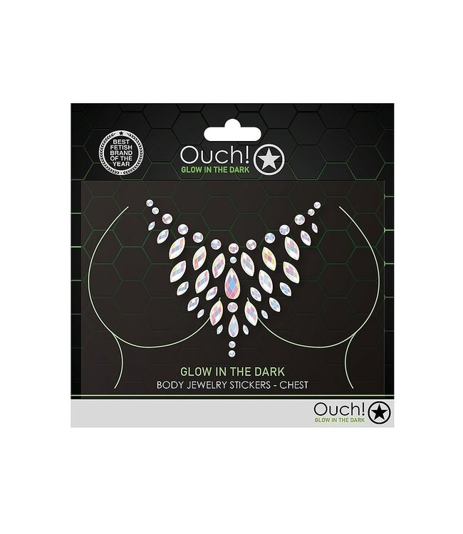 Ouch! Glow in the Dark Glitter & Glow Body Jewellery Stickers for a Dazzling Chest Shine