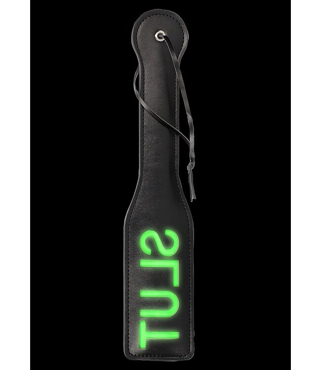 Ouch! Glow in the Dark Neon Green Glow-in-the-Dark Bondage Paddle for Adventurous Nights