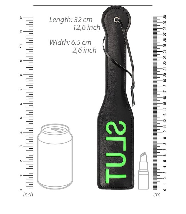Ouch! Glow in the Dark Ouch! Glow In The Dark Bondage Peddel Met Fluorescerend Groen Ontwerp
