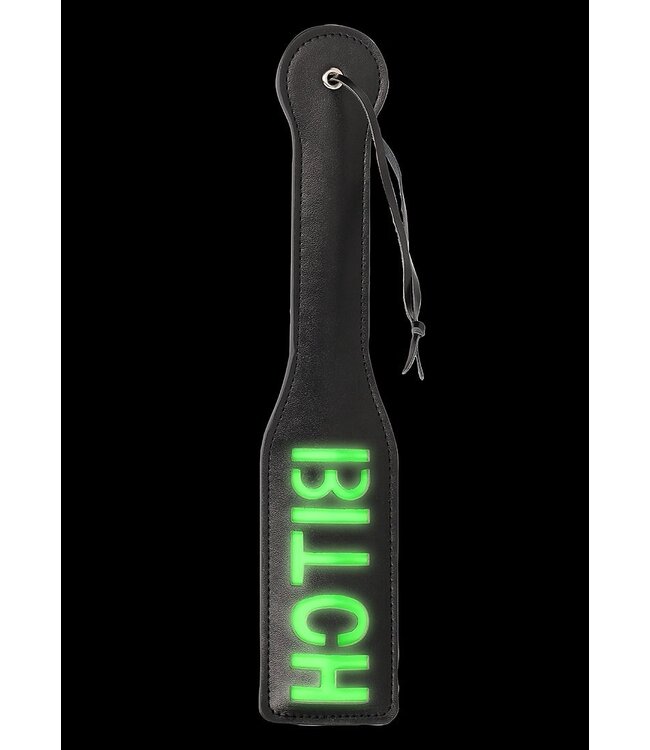 Ouch! Glow in the Dark Glow in the Dark Bitch Paddle: Neon Bondage for Dazzling Nights