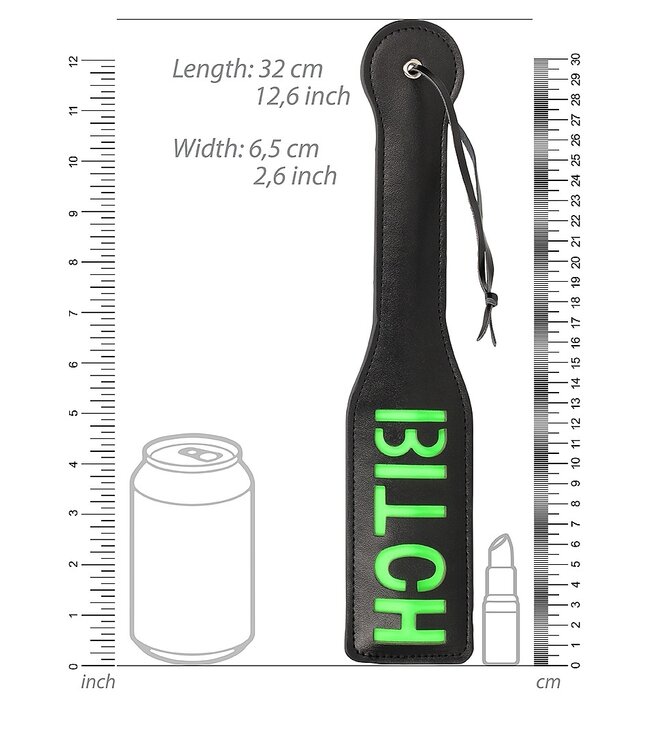 Ouch! Glow in the Dark Neon Bondage Paddle Glow: Fluoreszierendes Design für heiße Nächte