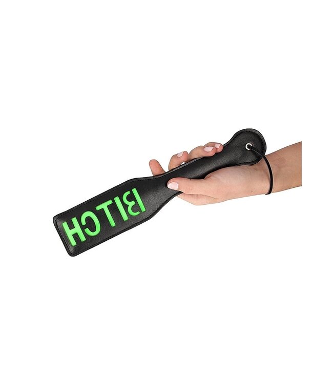 Ouch! Glow in the Dark Neon Bondage Paddle Glow: Fluoreszierendes Design für heiße Nächte
