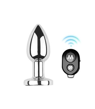 Luxurious Medium Vibrating Steel Butt Plug for Ultimate Anal Pleasure