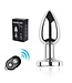 Stalen Vibrerende Butt Plug Medium Met Afstandsbediening En 7,9 Cm Lengte