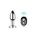 Stalen Vibrerende LED Buttplug Small 7,1 cm Met RGB Verlichting En Afstandsbediening