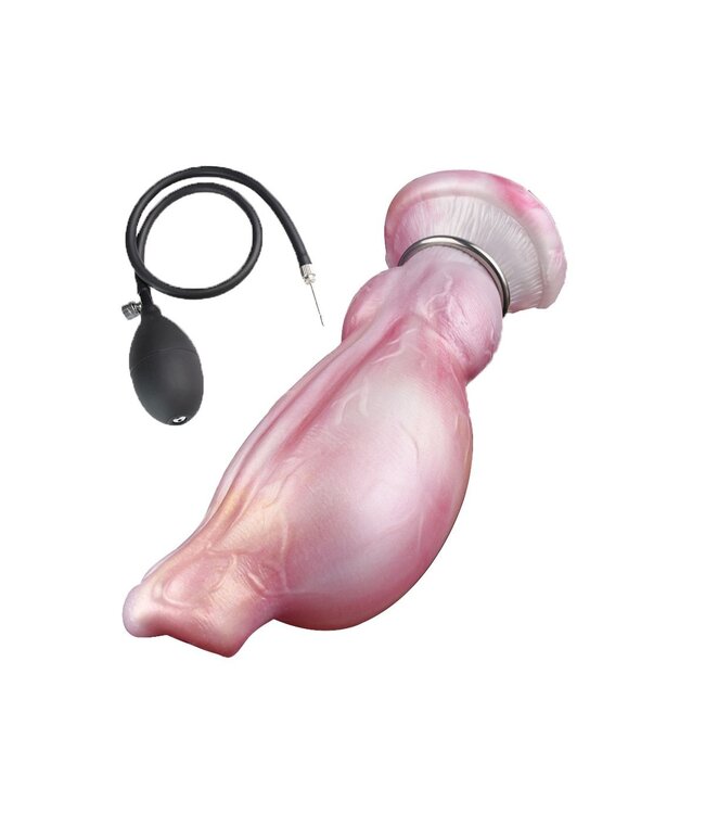 Kiotos Monstar Kiotos Opblaasbare Siliconen Dildo 19,5 cm Met Verstelbare Diameter