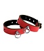 Elegant Red Leather Mini O-Ring Handcuffs for Safe BDSM Play