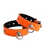 Elegante Lederhandschellen Mini O-Ring Orange | Vielseitige BDSM-Freiheit