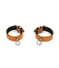 Elegante Lederhandschellen Mini O-Ring Orange | Vielseitige BDSM-Freiheit