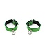 Elegant Green Mini O-Ring Leather Handcuffs for Versatile BDSM Play