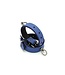 Elegant Blue Leather Handcuffs Mini O-ring - Adjustable BDSM Gear