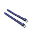 Elegant Blue Leather Handcuffs Mini O-ring - Adjustable BDSM Gear