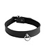 Luxuriöses Mini O-Ring Lederhalsband Schwarz für stilvolles BDSM