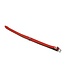 Echt Leren Mini O-Ring Halsband Rood | Verstelbare BDSM Collar 38-51 cm