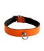 Luxuriöses Mini-O-Ring Lederhalsband in Orange | Stilvolles BDSM-Accessoire