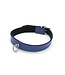 Leren BDSM Halsband Met Blauwe Mini O-Ring 38-51 cm Comfortabele Pasvorm