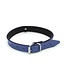Luxuriöses Lederhalsband mit Mini-O-Ring in Blau | 49 cm BDSM-Style