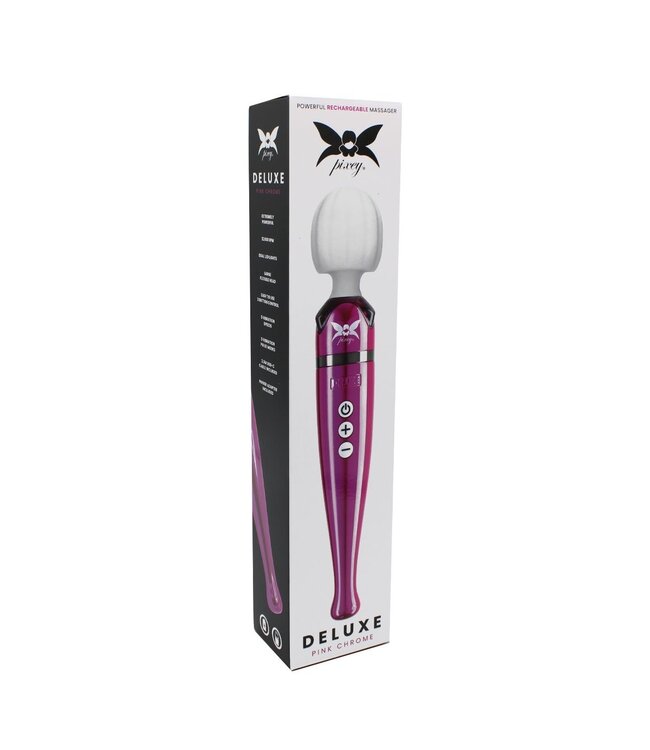 Pixey Pixey Deluxe Pink Chrome Wand – Powerful, Rechargeable & Versatile