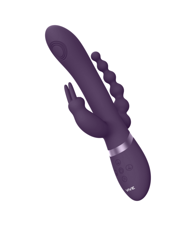 Vive RINI Rabbit Vibrator Purple - 3 Motors, 1000+ Functions, USB Rechargeable