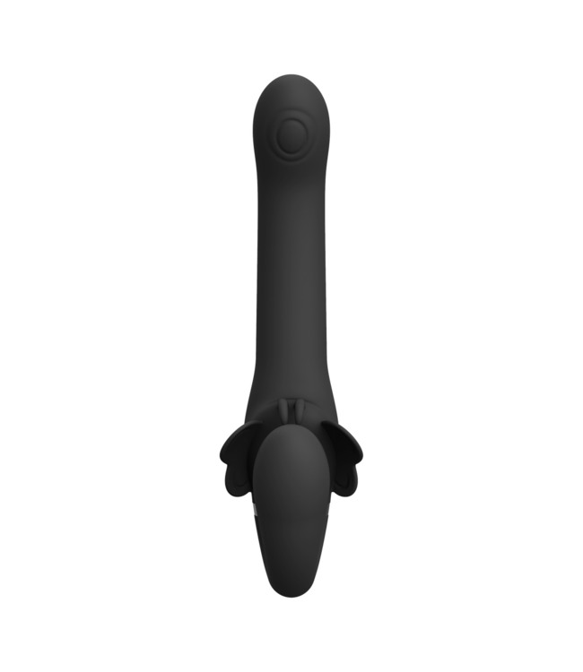 Vive Innovativer Strapless Strapon Schwarz – Double Pleasure mit Vibrationen