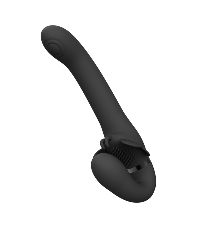 Vive Satu Strapless Strapon Black - Dual Vibe & Pulse Wave Pleasure Experience