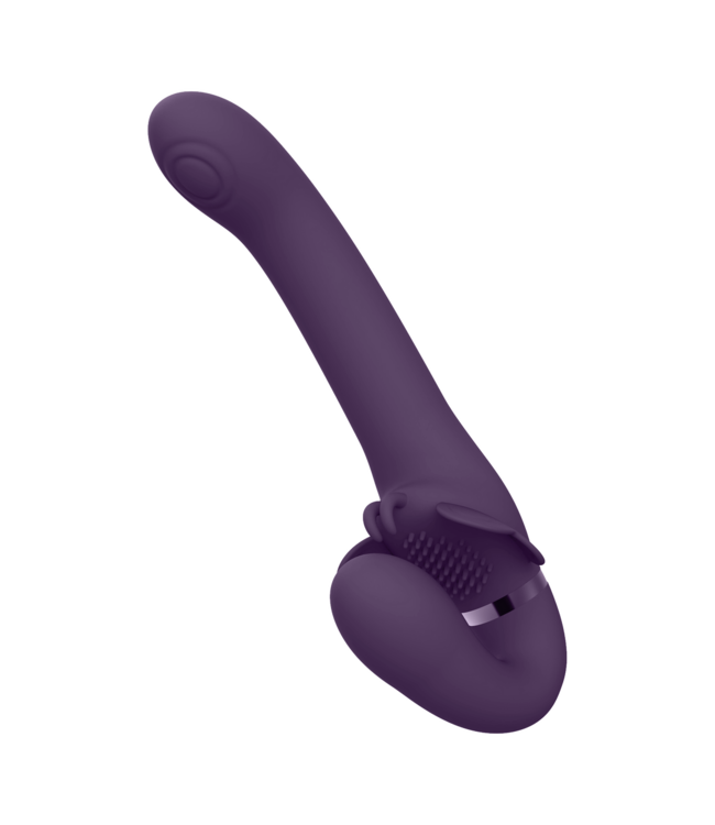 Vive Innovativer Strapless Strap-on in Lila – Pulsierende Freude für Paare