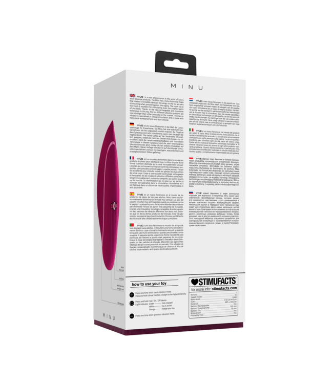 Vive VIVE Minu Lay On Vibrator Rosa | Luxus & gezielte Stimulation