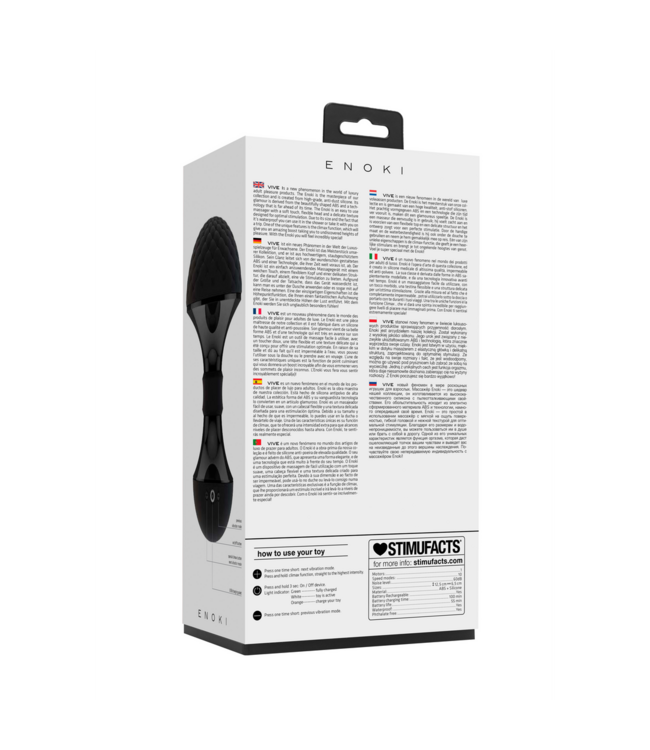 Vive VIVE Enoki Siliconen Flexibele Wand Massager Waterbestendig Draagbaar