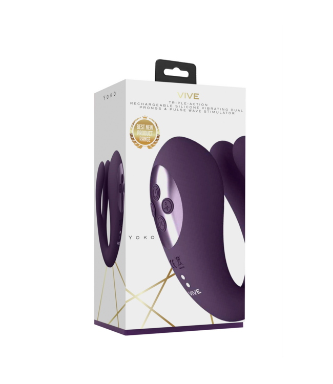 Vive Yoko Triple Action Vibrator - Powerful Clitoral Pulse & Vibrations