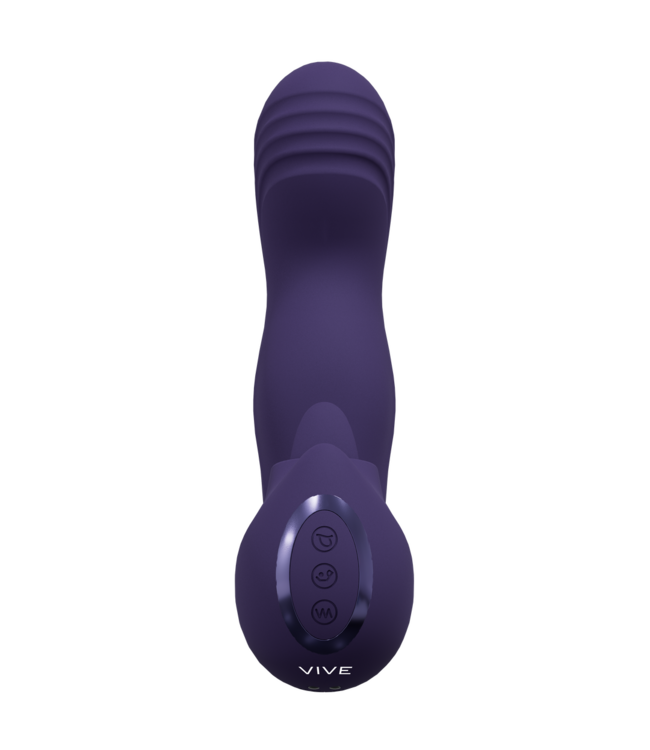 Vive VIVE060 Triple Motor G-Spot Vibrator Met Flickering Tong Stimulator Paars