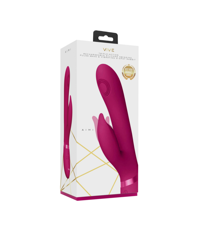 Vive Aimi Pulse Wave G-Spot Rabbit - Pink Vibrator with 3 Motors