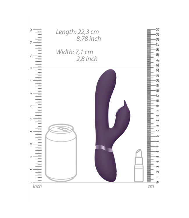 Vive Vive Aimi G-Spot Rabbit Met 3 Motoren, 100+ Vibratiestanden, Waterdicht Paars
