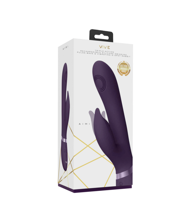 Vive Vive Aimi G-Spot Rabbit Met 3 Motoren, 100+ Vibratiestanden, Waterdicht Paars