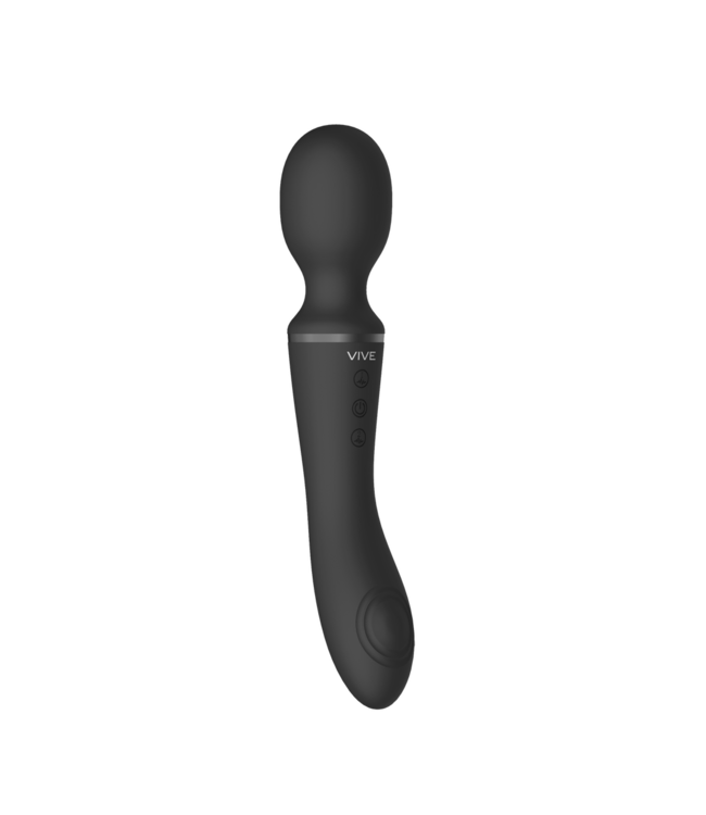 Vive Vive Dual Pulse Wand Vibrator Zwart | 100+ Instellingen & Waterdicht