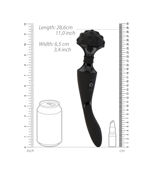 Vive Vive Shiatsu-Stabvibrator Schwarz – Luxuriös, vielseitig und wasserfest