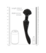 Vive Vive Black Shiatsu Wand Vibrator - Luxury Silicone, 10 Settings