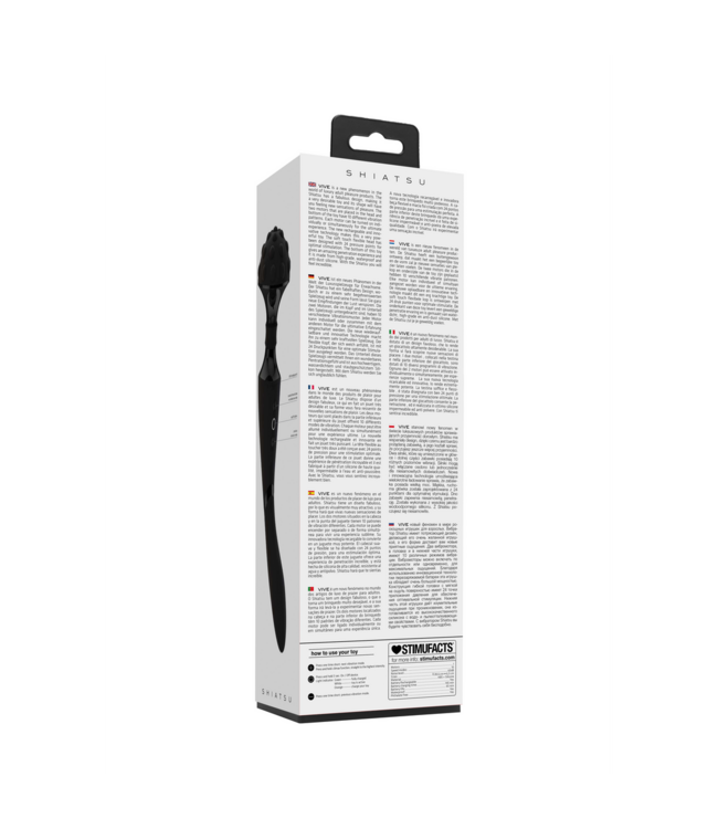 Vive Vive Shiatsu Wand Vibrator Zwart Met 10 Vibratiestanden En Waterdicht