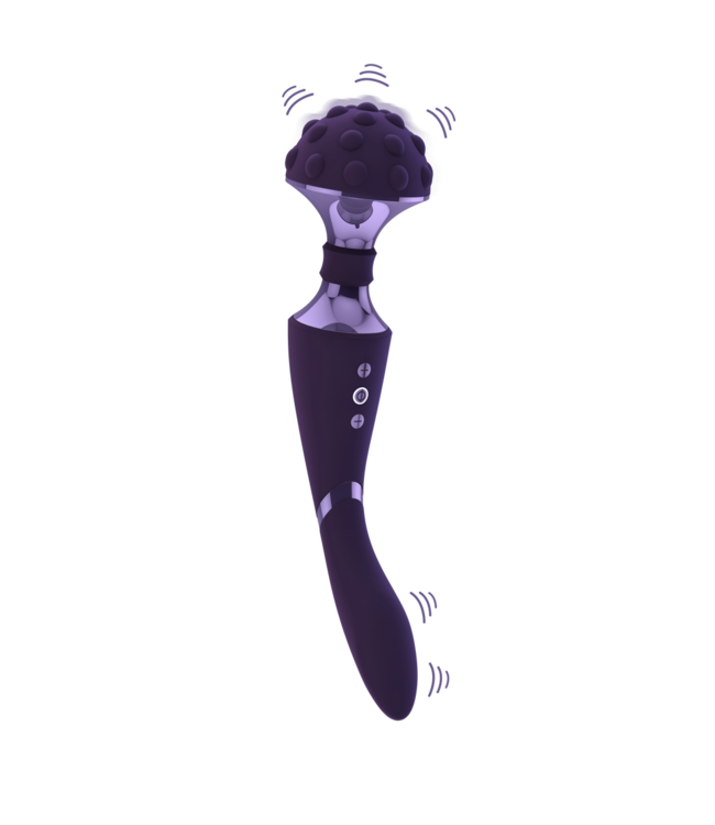 Vive Vive Paarse Shiatsu Massage Wand Met 24 Stimulatiepunten En 10 Vibraties