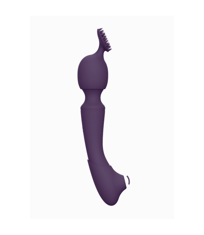 Vive Vive Dual Motor Pulse Wave Vibrating Wand Paars Hypoallergeen Siliconen