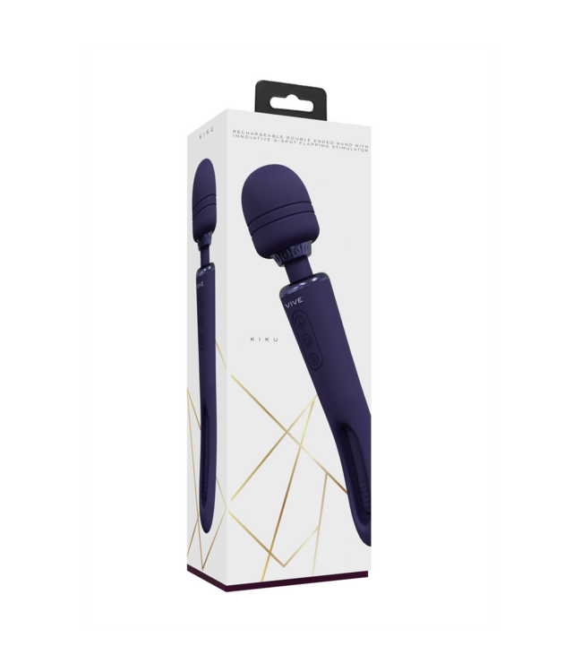 Vive VIVE056 Dubbelzijdige Vibrator Wand Met 10-Functies En G-Spot Flapper