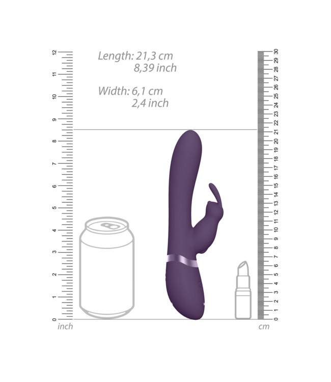 Vive Taka Rabbit Vibrator - Inflatable, Vibrating, 100 Unique Pleasures