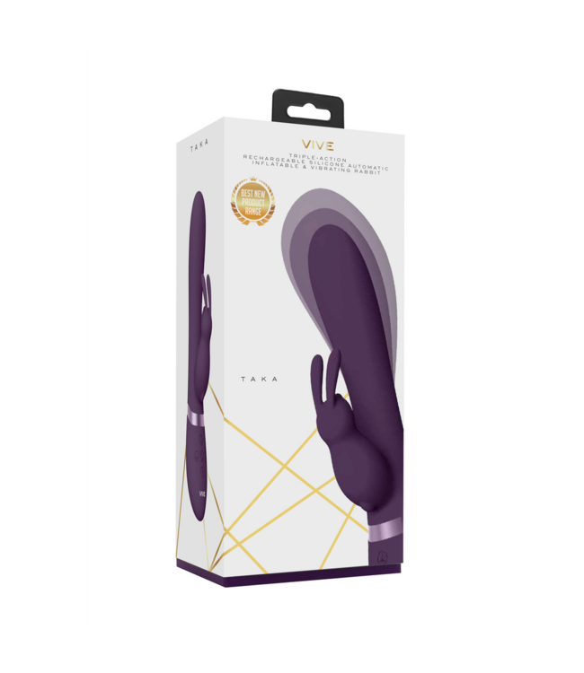 Vive Vive Inflatable Rabbit Vibrator Paars Met 3 Motoren En 100 Combinaties