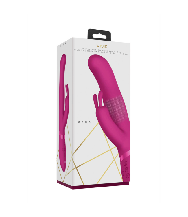 Vive Izara Rabbit Vibrator Rosa – 10 Vibrationsmodi & 360° drehbare Perlen
