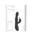 Vive Niva Black Rotating Rabbit Vibrator - 10 Modes, 100% Silicone Luxury