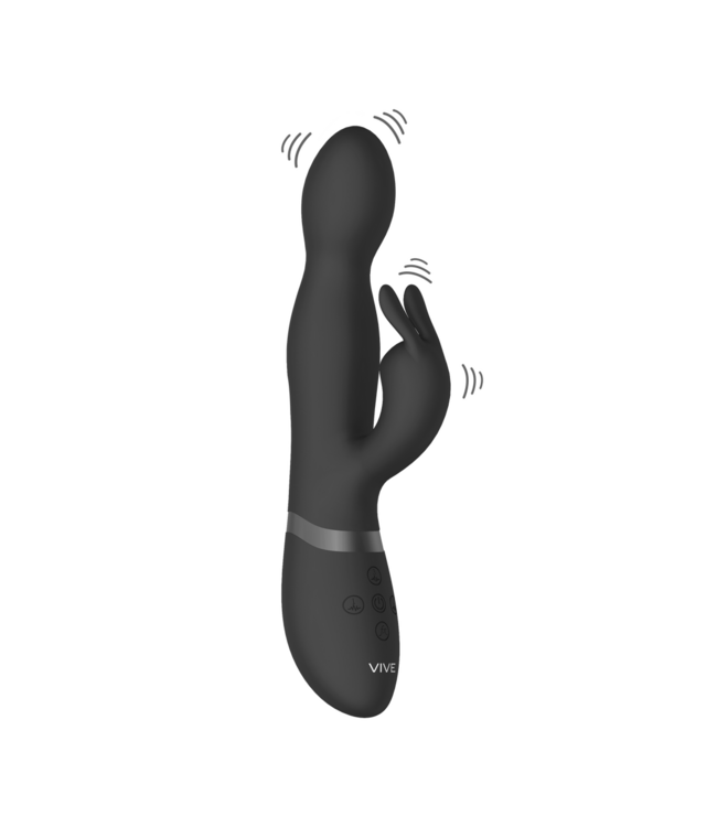 Vive Niva Schwarzer Rotierender Rabbit Vibrator – Luxus & Intensives Vergnügen