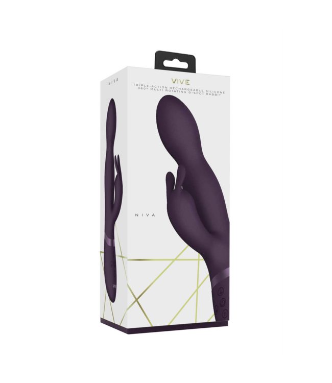 Vive Vive 360° Roterende Rabbit Vibrator Paars Met 10 Modi En USB-Opladen