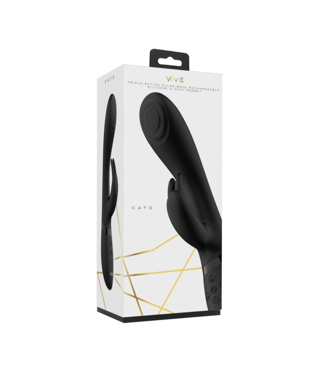 Vive Vive Trinity G-Spot Rabbit Vibrator Zwart Met 3 Motoren En Oplaadbaar
