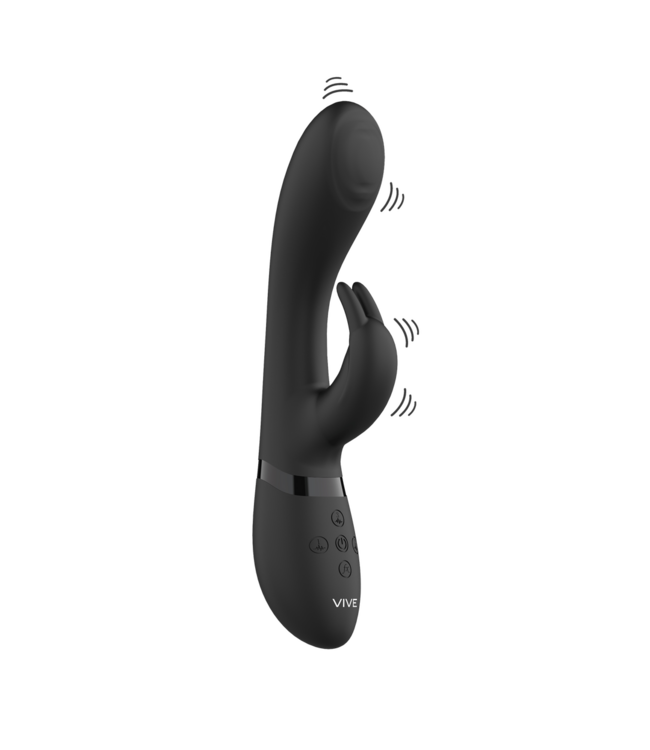 Vive Vive Trinity G-Spot Rabbit Vibrator Zwart Met 3 Motoren En Oplaadbaar